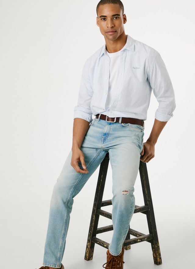 Pepe Jeans Tapered-fit-Jeans »STANLEY« Ziernähte an den Gesäßtaschen