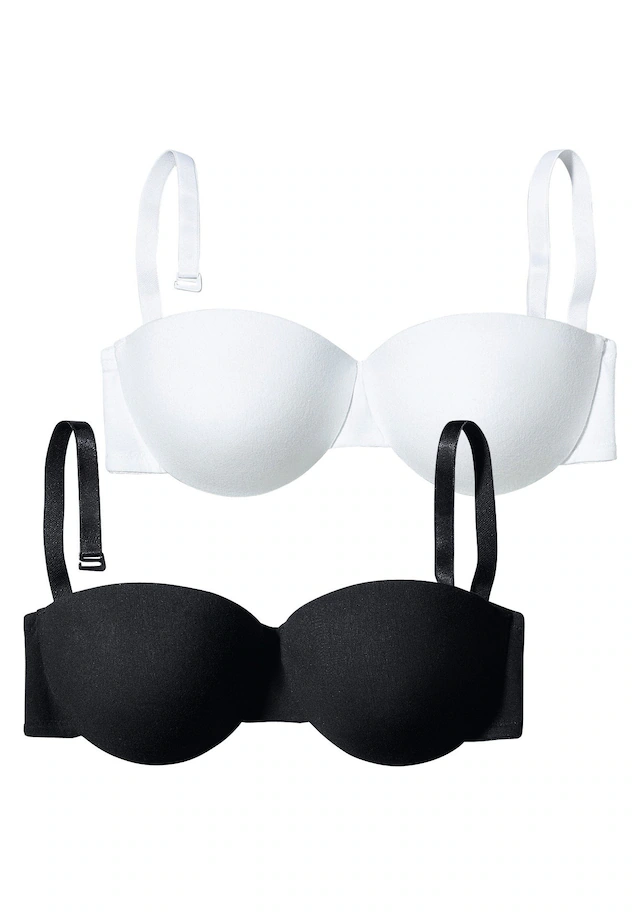 petite fleur by Lascana Schalen-BH », trägerloser BH, BH ohne Träger, Baumwoll-BH, BH mit Bügel« Packung, mit abnehmbaren Trägern, Sommer