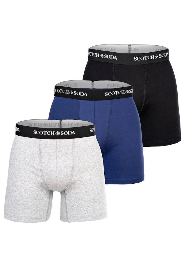 Scotch & Soda Boxershorts »Boxershort Solid Cotton Stretch 3er Pack«
