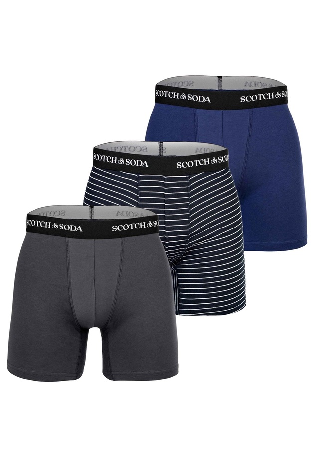 Scotch & Soda Boxershorts »Boxershort Solid Cotton Stretch 3er Pack«