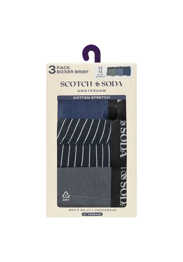 Scotch & Soda Boxershorts »Boxershort Solid Cotton Stretch 3er Pack«