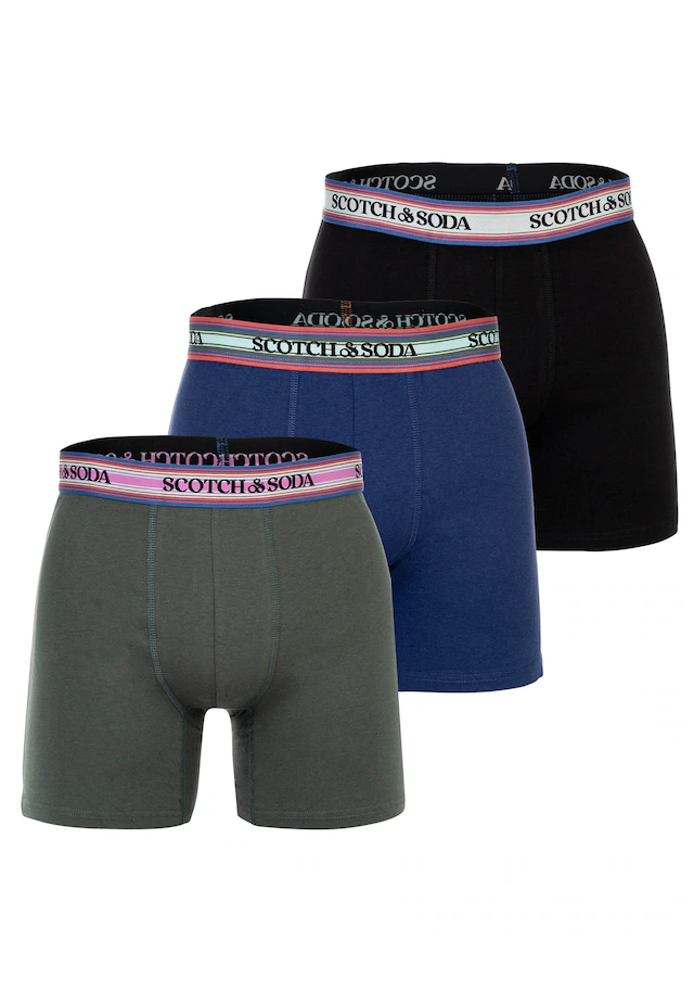 Scotch & Soda Boxershorts »Boxershort Solid Cotton Stretch 3er Pack«