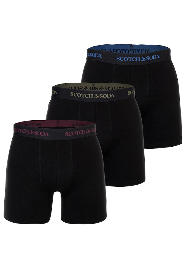 Scotch & Soda Boxershorts »Boxershort Solid Cotton Stretch 3er Pack«