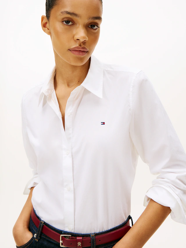 Tommy Hilfiger Hemdbluse »ESS POPLIN REGULAR SHIRT« Langarm, Regular Fit