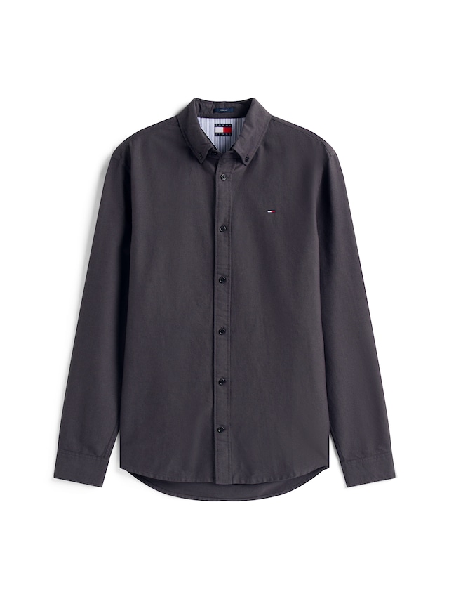 Tommy Jeans Langarmhemd »TJM REGULAR OXFORD« mit Rundhalsausschnitt, Button-down-Kragen