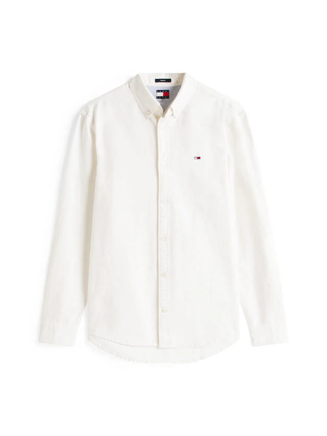 Tommy Jeans Langarmhemd »TJM REGULAR OXFORD« mit Rundhalsausschnitt, Button-down-Kragen