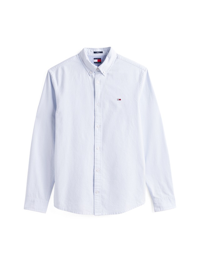 Tommy Jeans Langarmhemd »TJM REGULAR OXFORD« mit Rundhalsausschnitt, Button-down-Kragen