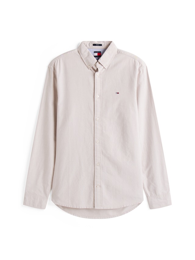 Tommy Jeans Langarmhemd »TJM REGULAR OXFORD« mit Rundhalsausschnitt, Button-down-Kragen