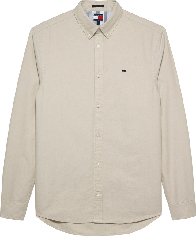 Tommy Jeans Langarmhemd »TJM REGULAR OXFORD« mit Rundhalsausschnitt, Button-down-Kragen