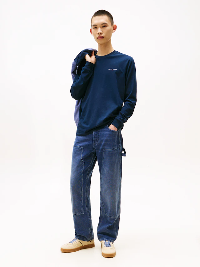 Tommy Jeans Langarmshirt »TJM SLIM CHEST LINEAR LS TEE EXT« Mit Rundhalsausschnitt