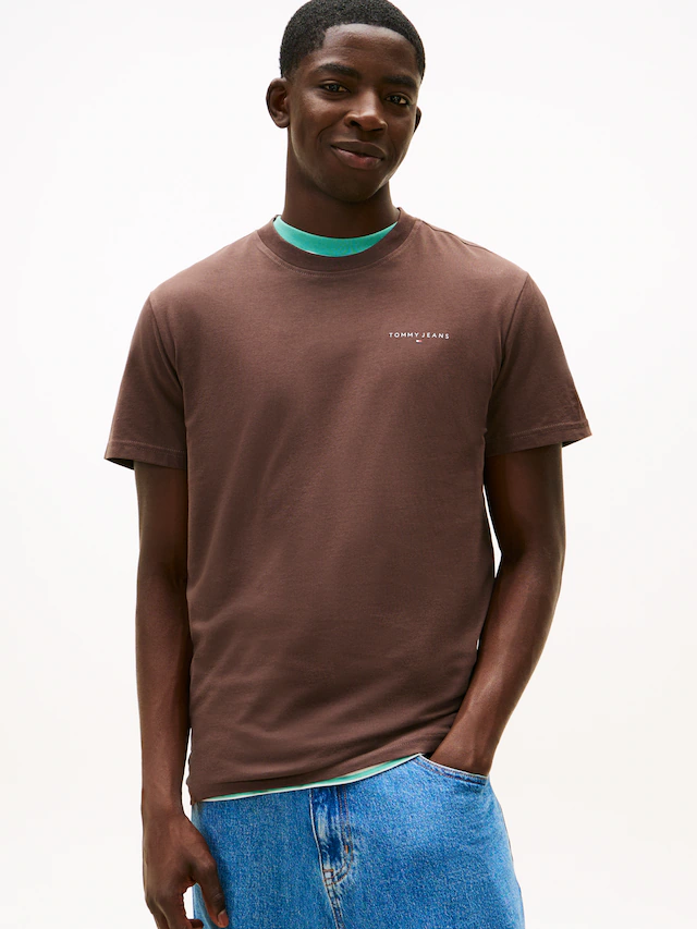 Tommy Jeans T-Shirt »TJM SLIM LINEAR CHEST TEE EXT« Mit Rundhalsausschnitt