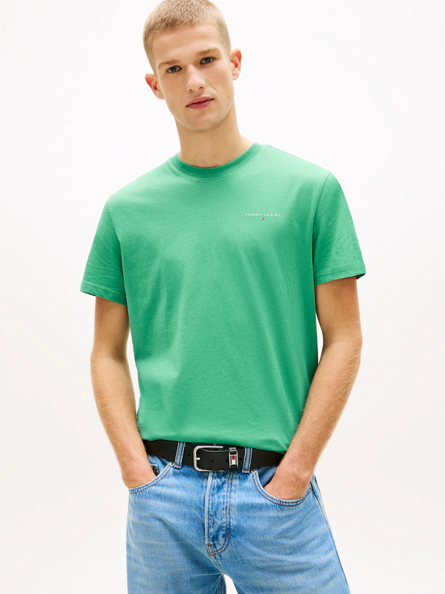 Tommy Jeans T-Shirt »TJM SLIM LINEAR CHEST TEE EXT« Mit Rundhalsausschnitt
