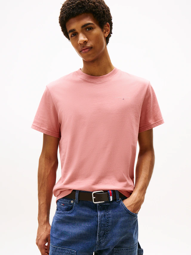 Tommy Jeans T-Shirt »TJM SLIM LINEAR CHEST TEE EXT« Mit Rundhalsausschnitt