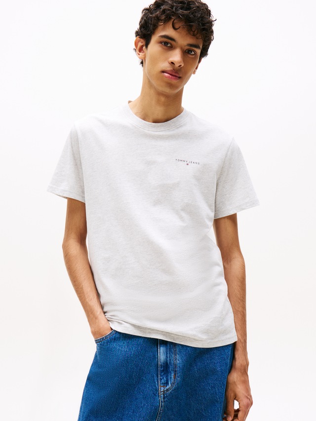 Tommy Jeans T-Shirt »TJM SLIM LINEAR CHEST TEE EXT« Mit Rundhalsausschnitt
