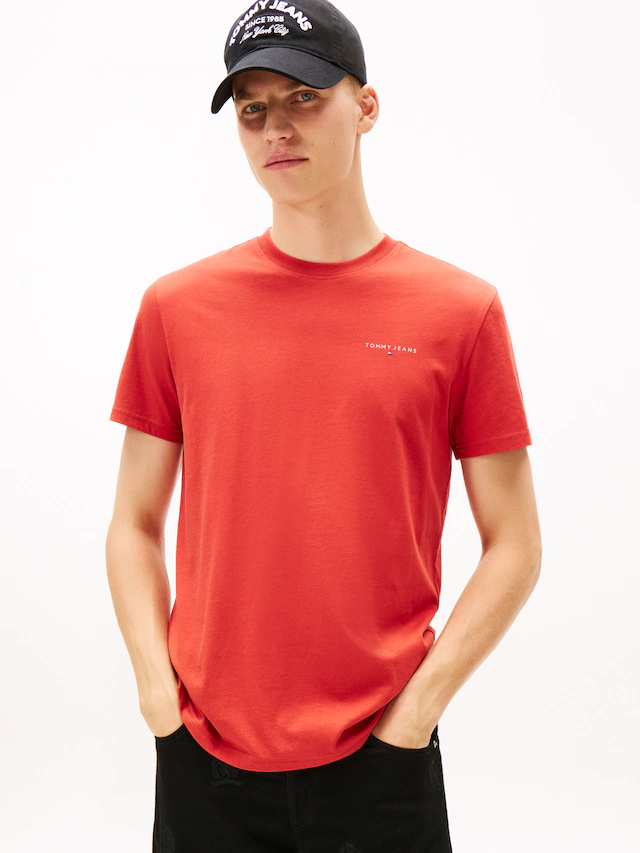 Tommy Jeans T-Shirt »TJM SLIM LINEAR CHEST TEE EXT« Mit Rundhalsausschnitt