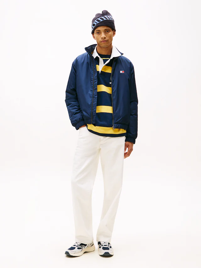 Tommy Jeans Blouson »TJM ESSENTIAL PADDED JACKET EXT« Freizeitjacke, Übergangsjacke glänzend, Stretchbündchen, Stehkragen