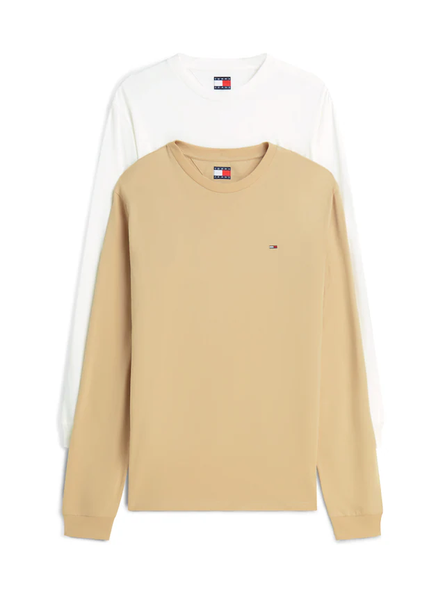 Tommy Jeans Longsleeve »TJM SLIM 2PACK L/S EXT« 2 Stk.