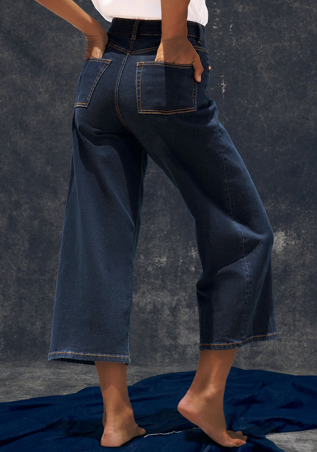 LASCANA 7/8-Jeans »in modischer Culotte-Form« aus Baumwoll-Denim, Straight-Leg, Sommerhose