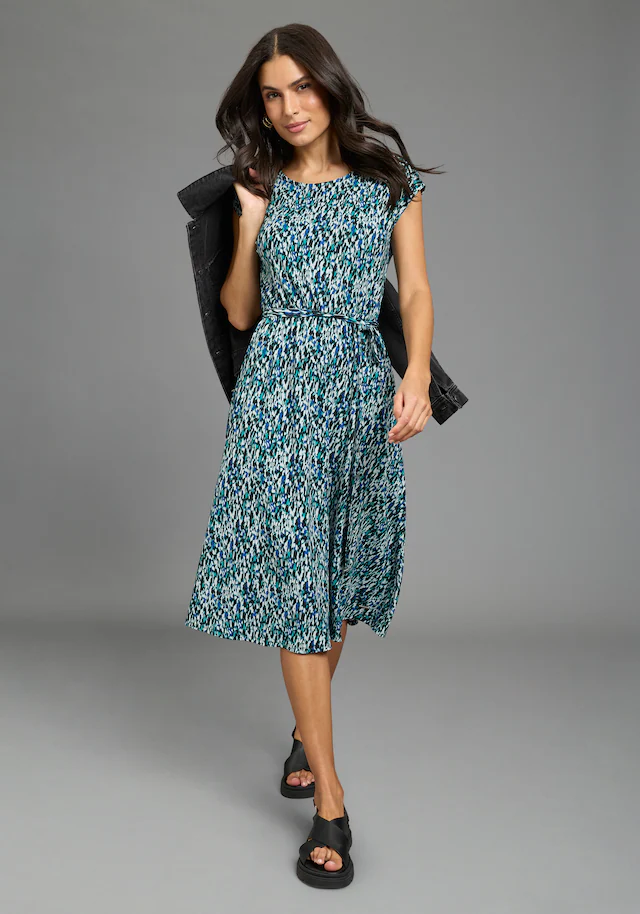 Laura Scott Jerseykleid Midi-Länge, aus Jersey-Material, gemustert