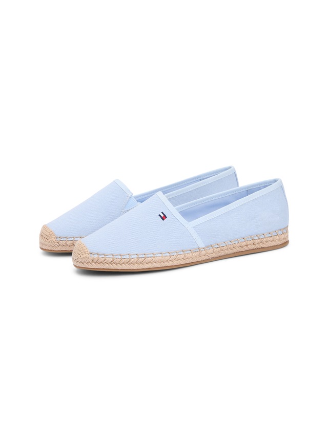 Tommy Hilfiger Espadrille »FLAG CANVAS ESPADRILLE« ,Slipper, Flats, Bequemschuh, Jutebezug und Ziernähten, schmale Form