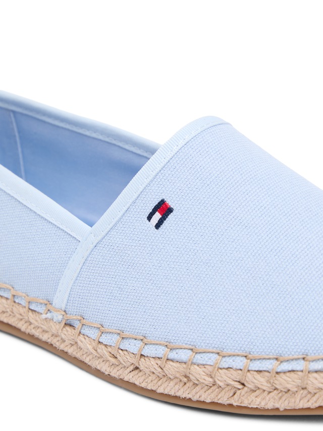 Tommy Hilfiger Espadrille »FLAG CANVAS ESPADRILLE« ,Slipper, Flats, Bequemschuh, Jutebezug und Ziernähten, schmale Form