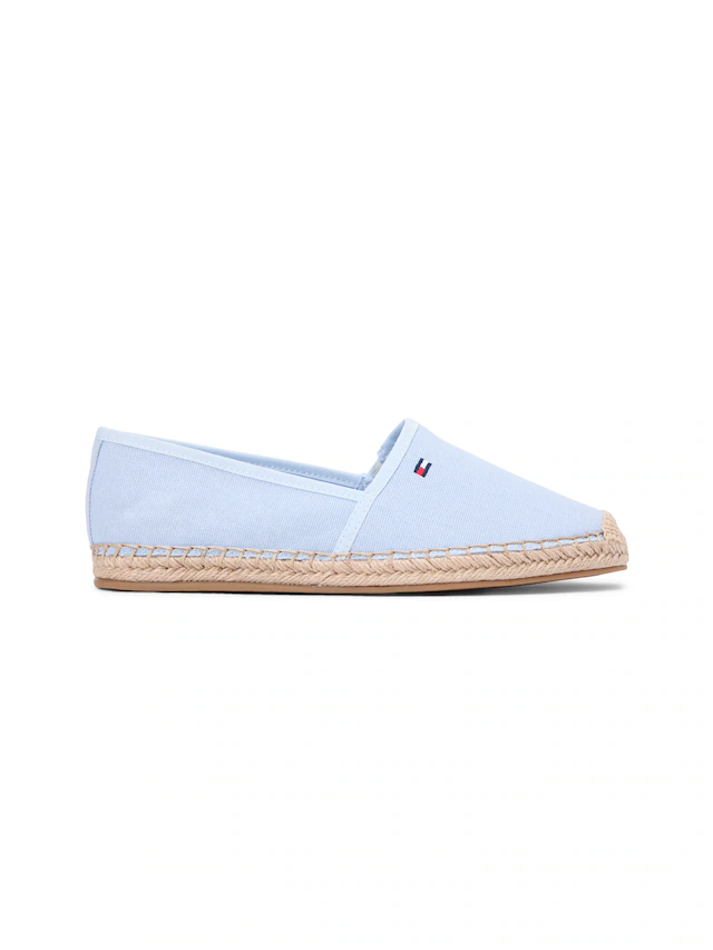 Tommy Hilfiger Espadrille »FLAG CANVAS ESPADRILLE« ,Slipper, Flats, Bequemschuh, Jutebezug und Ziernähten, schmale Form