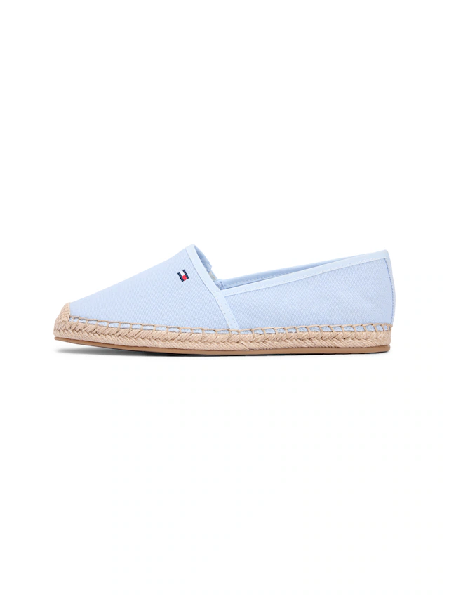 Tommy Hilfiger Espadrille »FLAG CANVAS ESPADRILLE« ,Slipper, Flats, Bequemschuh, Jutebezug und Ziernähten, schmale Form