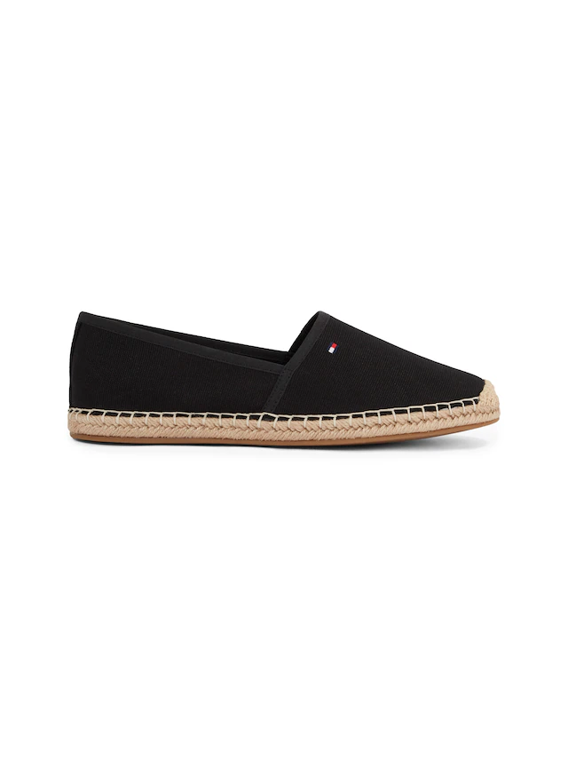 Tommy Hilfiger Espadrille »FLAG CANVAS ESPADRILLE« ,Slipper, Flats, Bequemschuh, Jutebezug und Ziernähten, schmale Form