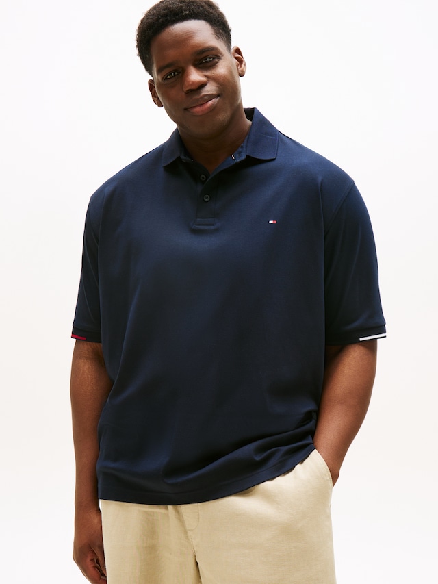 Tommy Hilfiger Big & Tall Poloshirt »BT-INTERLOCK FLAGCUFF SLIM FIT-B« Große Größen