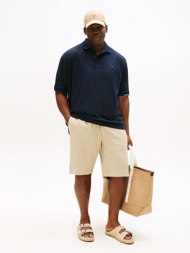 Tommy Hilfiger Big & Tall Poloshirt »BT-INTERLOCK FLAGCUFF SLIM FIT-B« Große Größen