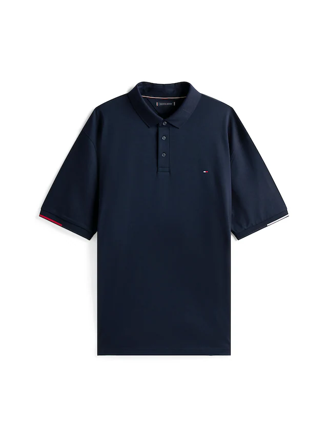 Tommy Hilfiger Big & Tall Poloshirt »BT-INTERLOCK FLAGCUFF SLIM FIT-B« Große Größen