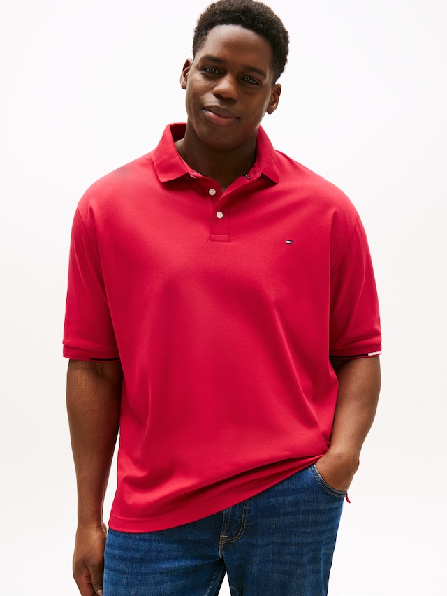 Tommy Hilfiger Big & Tall Poloshirt »BT-INTERLOCK FLAGCUFF SLIM FIT-B« Große Größen