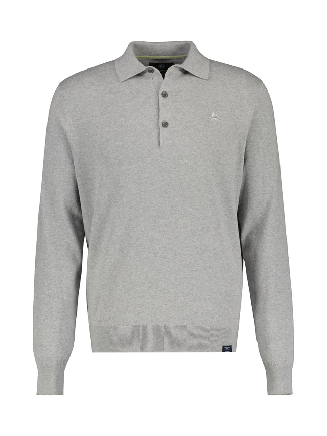 LERROS Strickpullover »Langarm Strickpolo mit Wollanteil«