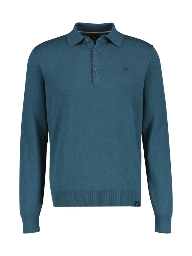 LERROS Strickpullover »Langarm Strickpolo mit Wollanteil«