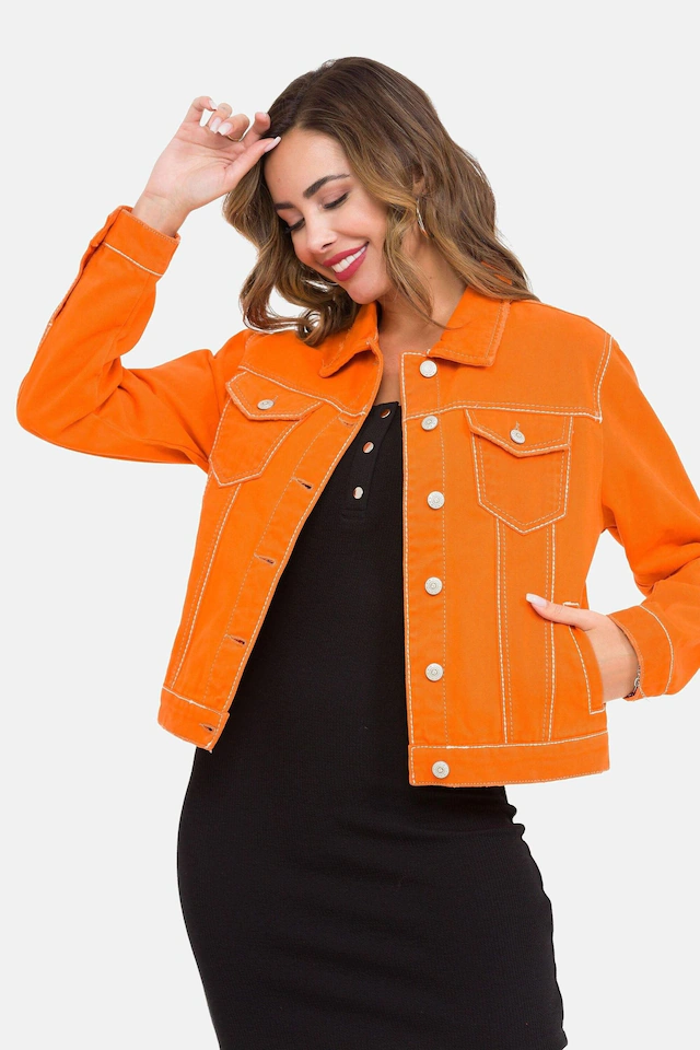 Cipo & Baxx Jeansjacke »Jeansjacke« ohne Kapuze Mit praktischen Brusttaschen, WJ212