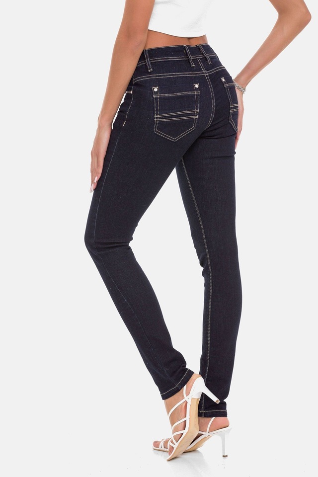 Cipo & Baxx Slim-fit-Jeans »Jeans« im Used-Look, WD443