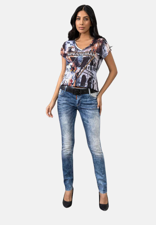 Cipo & Baxx Slim-fit-Jeans »Jeans« im Used-Look, WD443