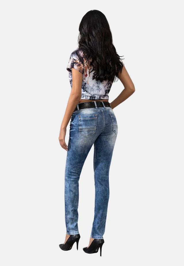 Cipo & Baxx Slim-fit-Jeans »Jeans« im Used-Look, WD443