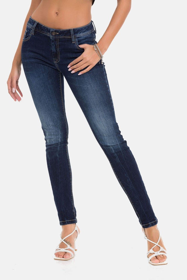 Cipo & Baxx Slim-fit-Jeans »Jeans« im Used-Look, WD443