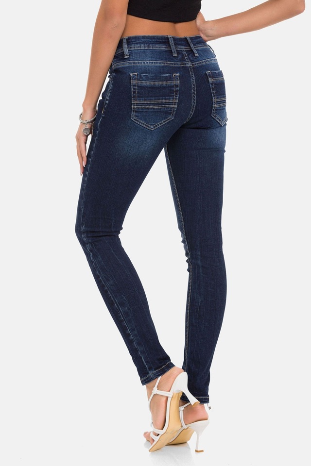Cipo & Baxx Slim-fit-Jeans »Jeans« im Used-Look, WD443