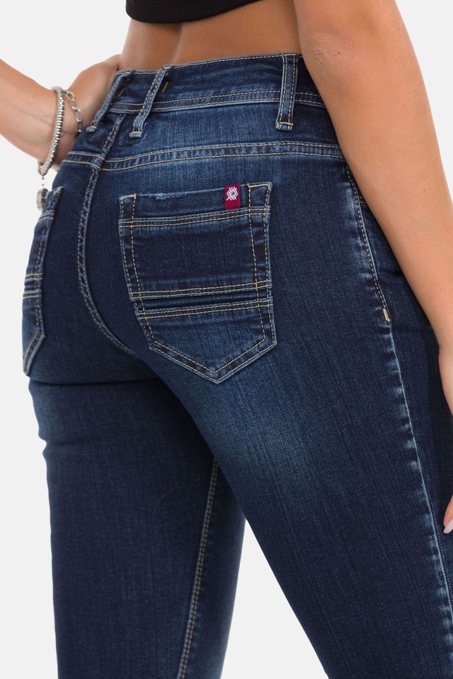 Cipo & Baxx Slim-fit-Jeans »Jeans« im Used-Look, WD443