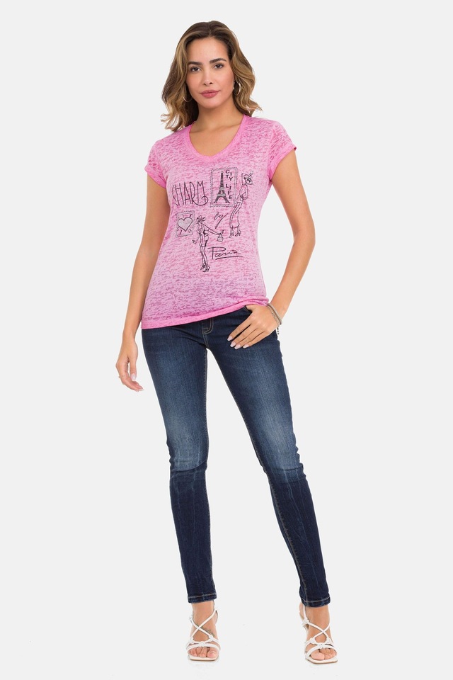 Cipo & Baxx Slim-fit-Jeans »Jeans« im Used-Look, WD443