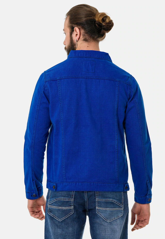 Cipo & Baxx Jeansjacke »CJ289« ohne Kapuze mit Knopfleiste