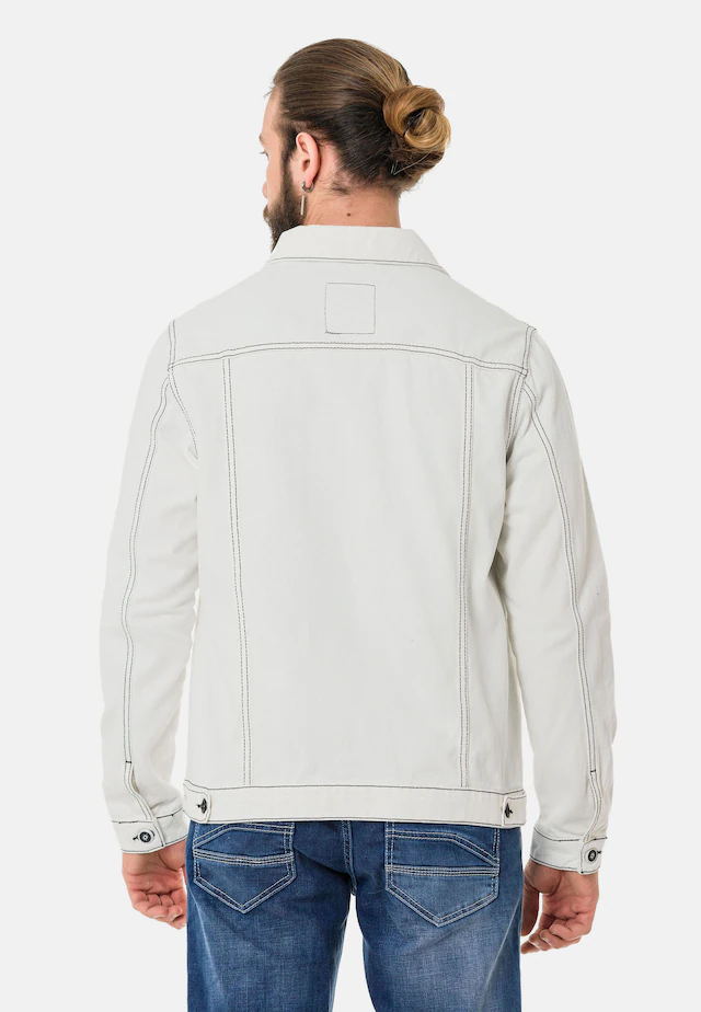 Cipo & Baxx Jeansjacke »CJ289« ohne Kapuze mit Knopfleiste