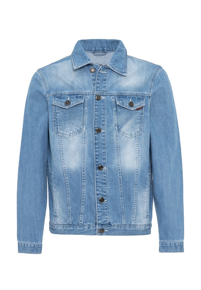 Cipo & Baxx Jeansjacke »CJ289« ohne Kapuze mit Knopfleiste