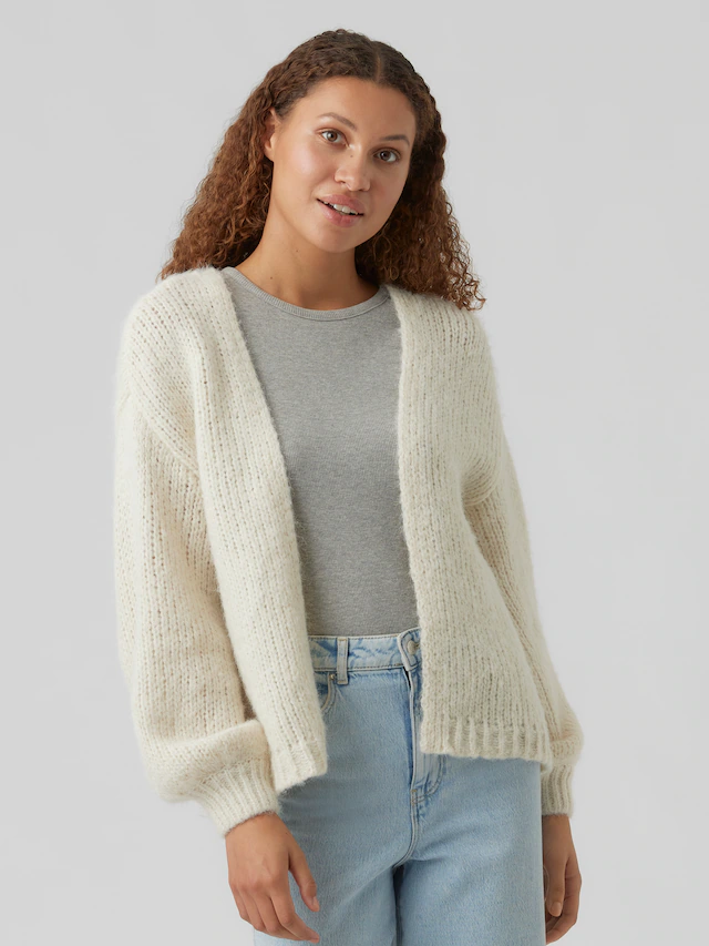 Vero Moda Strickjacke »VMMAYBE LS OPEN CARDIGAN GA REP« Kunstfaser, oversize