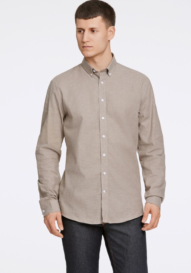 LINDBERGH Leinenhemd »Leinenhemd (Langarm) Slim Fit«