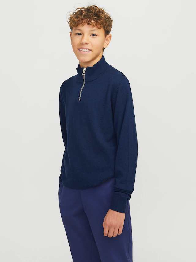 Jack & Jones Junior Troyer »JJEEMIL KNIT HALF ZIP NOOS JNR« Baumwollmischung, regular fit