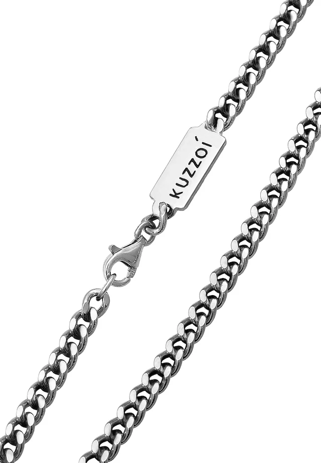Kuzzoi Armkette »Armband Herren Panzer Massiv 925 Silber«