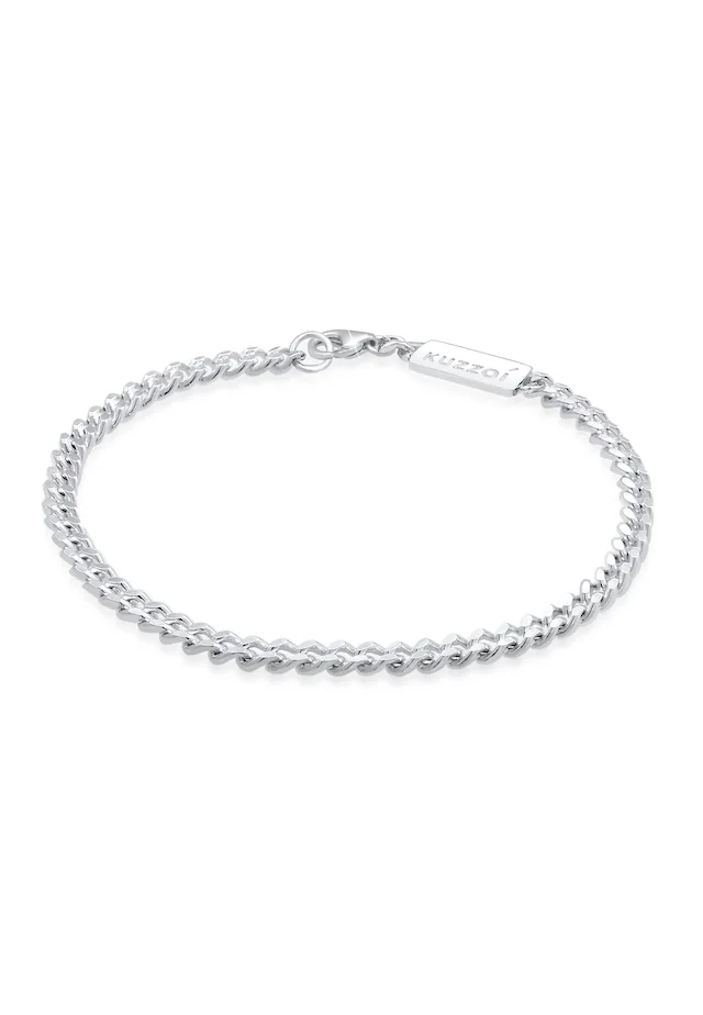 Kuzzoi Armkette »Armband Herren Panzer Massiv 925 Silber«